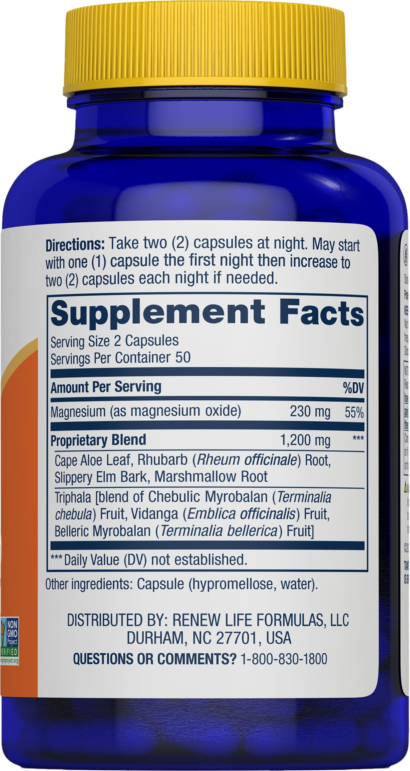 Renew Life Detox Cleanse More, Reduces Bloating and Restores Regularity, Overnight Constipation Relief, Soy