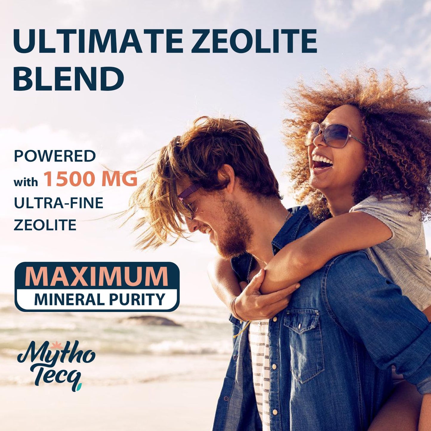 MythoTecq 2300 MG Zeolite Detox Capsules - Activated Charcoal & Bentonite Clay, Highly Absorbable Full Body, Liver & Gut Cleanse