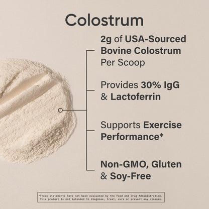 Sports Research® Bovine Colostrum Powder – Easy to Mix, Single Ingredient Superfood – Immunity Support & Gut Health w/IgG Antibodies - U.S. Sourced