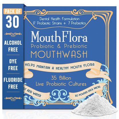 Probiotic & Prebiotic Mouthwash | Gentle Mouthwash for Sensitive & Oral Thrush-Prone Mouths | Soothing, pH Balancing