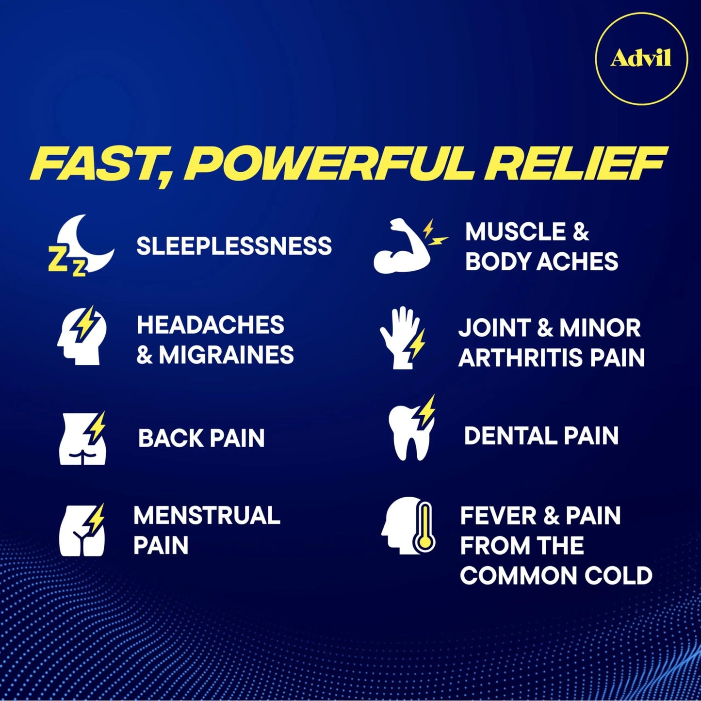 Advil PM Pain Reliever and Nighttime Sleep Aid, Pain Medicine with Ibuprofen for Pain Relief and Diphenhydramine Citrate for a Sleep Aid - 50x2 Coated Caplets AdvilBuy Supplements Australia
