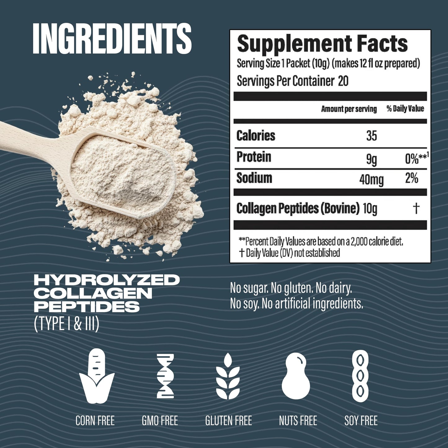 BUBS Naturals Unflavored Collagen Peptides Powder - Best Proteins for Joints & Skin - Pasture Raised Grass Fed - Paleo & Keto Friendly, Whole30 Approved