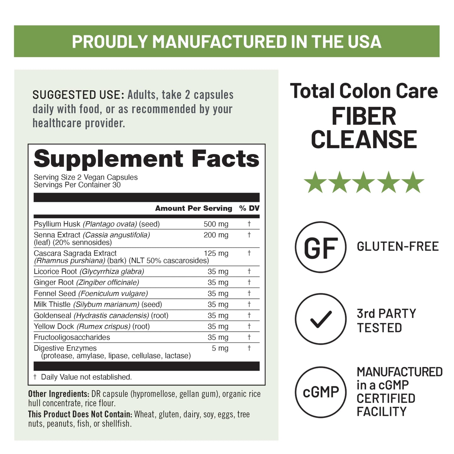 NatureWise Total Colon Care Fiber Cleanse - Natural Laxative Blend - Herbal Laxatives, Prebiotics, & Enzymes for Regularity, Digestion, Weight & Gut Health
