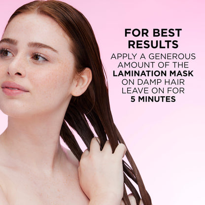 L'Oreal Paris Glossing Lamination Hair Mask with Glycolic Acid, Hair Treatment for Lasting