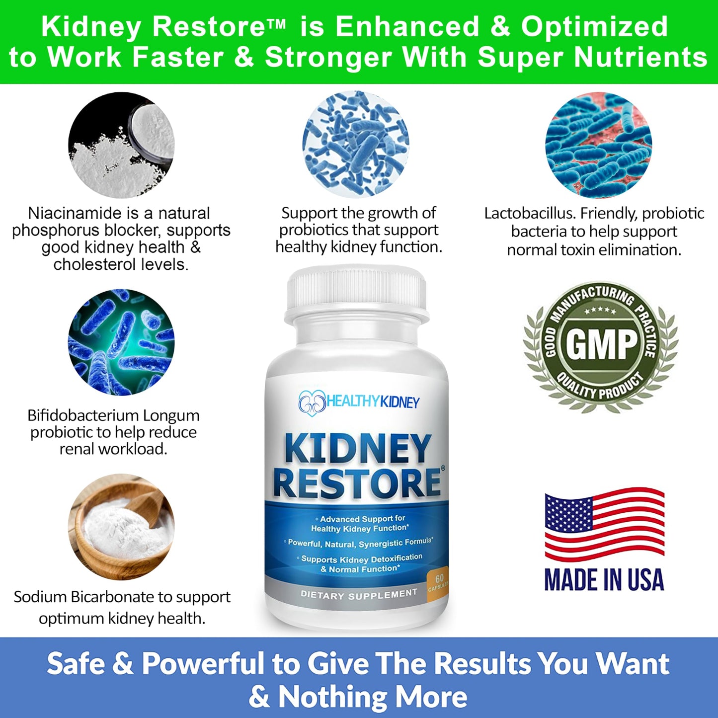 Kidney Cleanse Detox & Repair - Formulated by Kidney Health Expert Living w/Transplant - US Made Kidneys Support Supplement, Detox,