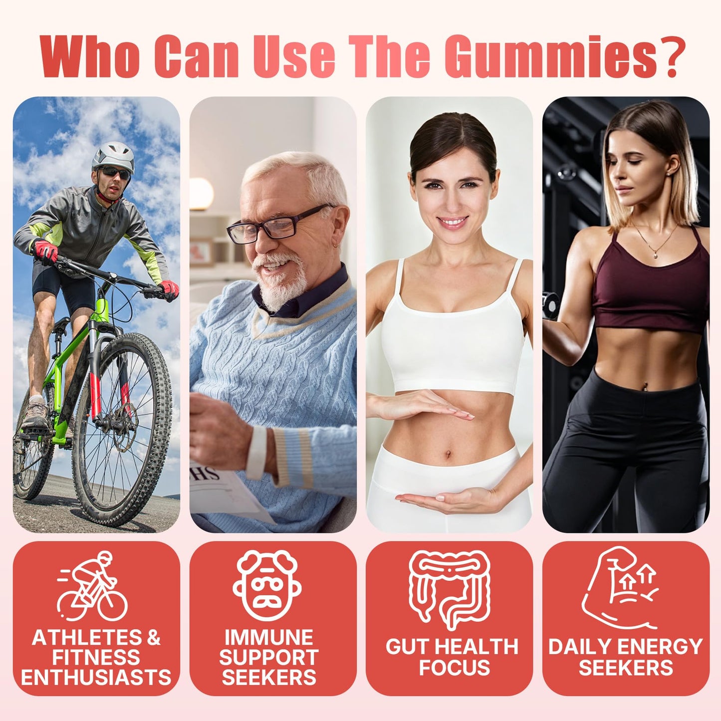 Nextdia L-Glutamine 1200mg Gummies for Gut & Immune Support – Leaky Gut Repair with Slippery Elm, Marshmallow Root, Ginger, Aloe, Vitamin C D3