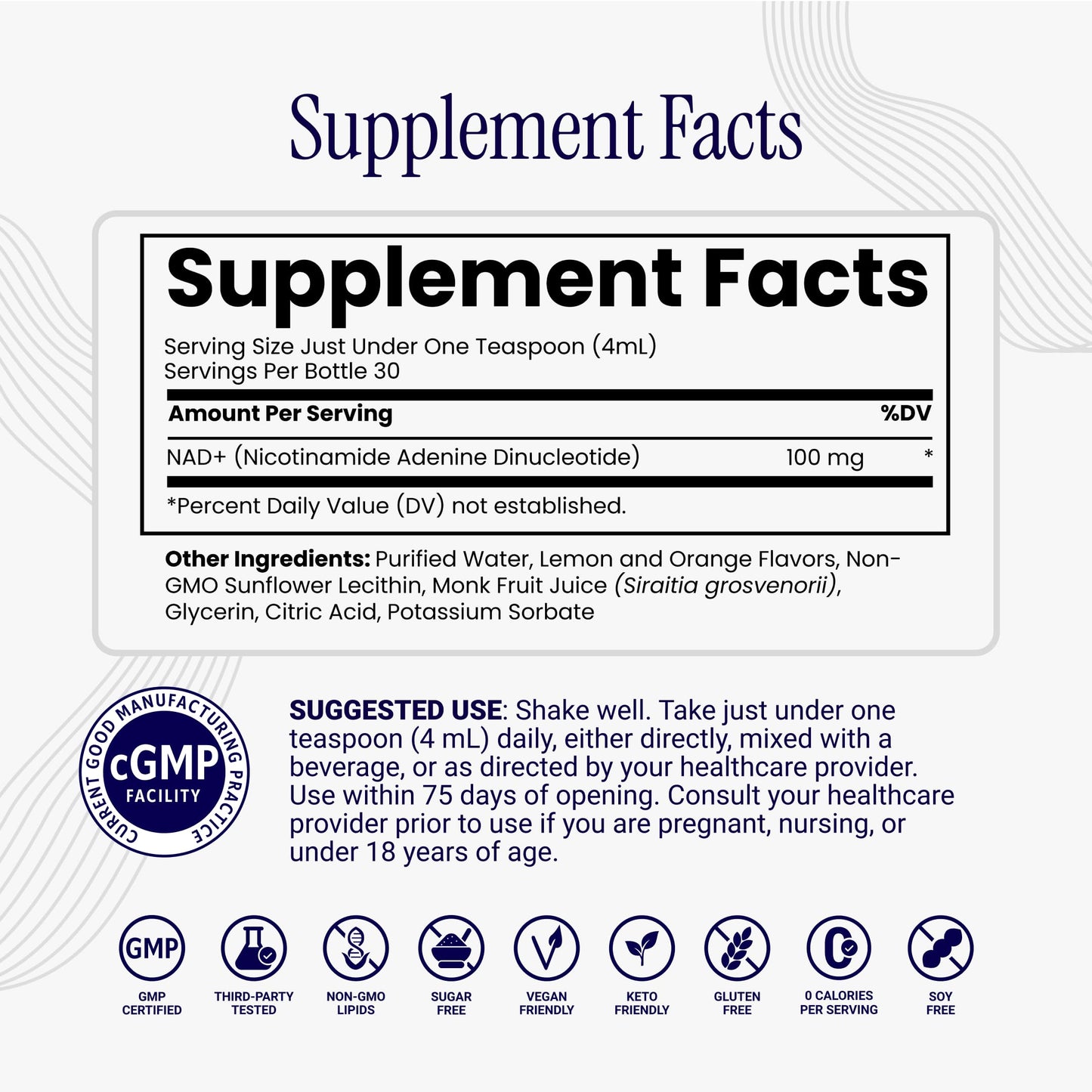 Rho Nutrition Liposomal NAD+ – Liquid Supplement Designed to Help Support Absorption – Active Form of NAD+ Helps Support Normal Cellular Health, Healthy Aging