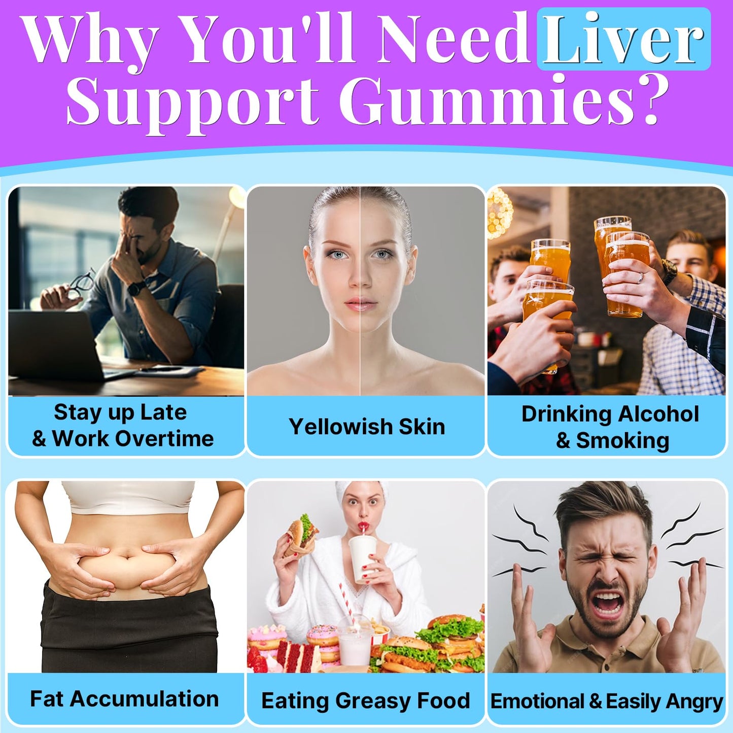 3000mg Liver Detox Repair & Cleanse Gummies | Milk Thistle 2000mg with Turmeric Dandelion Root & Artichoke for Liver Detox, Liver Support & Renew, Antioxidant,