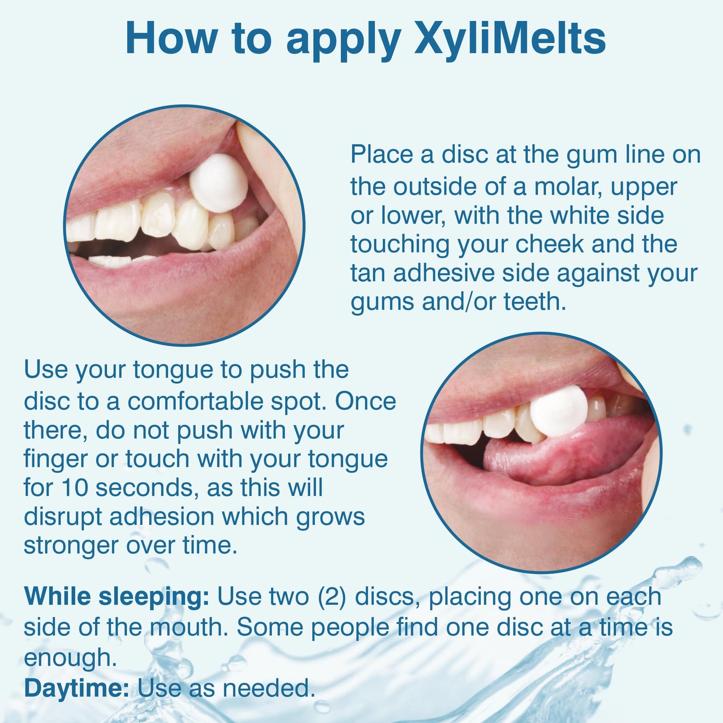 Oracoat XyliMelts for Dry Mouth Night Time or Day - Moisturizing Dry Mouth Adhering Discs, Sugar Free with Xylitol, 100 Count,