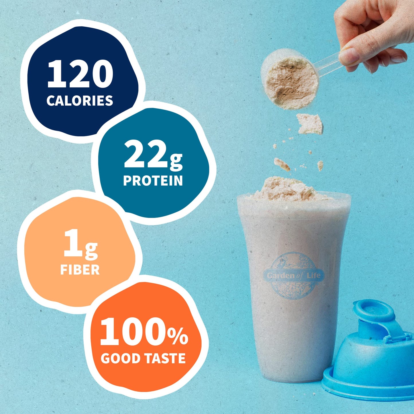 Garden of Life Organic Vegan Protein Powder, Plant Based & BCAAs, Organic Protein Powder with Probiotics & Enzymes,