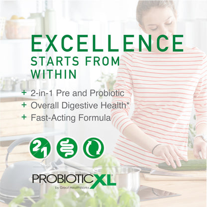 OmegaXL Powerful Joint and Muscle Support Supplement 60 Count (2 Pack) & Probiotic XL - PreforPro, DE111, Shelf Stable - Promote Healthy Gut Flora Growth (30 Veggie caps) OmegaXLBuy Supplements Australia