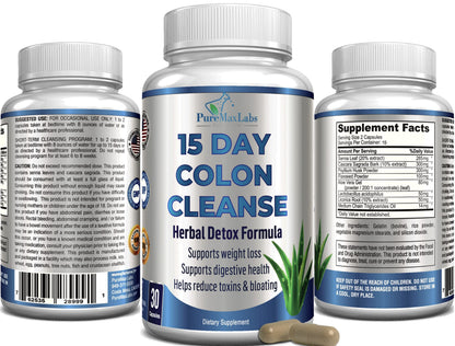 YUMMYVITE 15 Day Colon Cleanse and Detox, Herbal Detox Formula, Supports