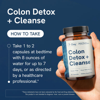 7 Day Colon Cleanse & Detox | Supports Bloating Relief & Occasional Constipation | Fast Acting 7 Day Detox Cleanse for Women and Men with Probiotics