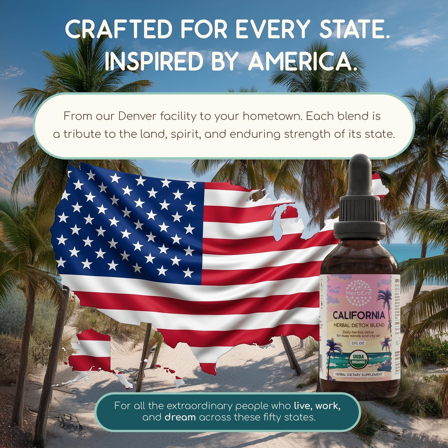 HerbEra California Herbal Detox Blend - USDA Organic Extract, Made in USA | Immune & Liver Support Liquid Drops | Burdock, Dandelion Root
