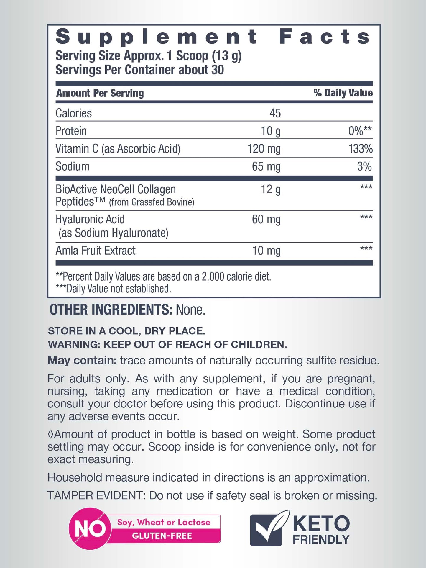 NeoCell Super Collagen Peptides | 13.7 oz | Grassfed Bovine | With Hyaluronic Acid and Vitamin C | Non-GMO, Gluten & Soy Free Supplement