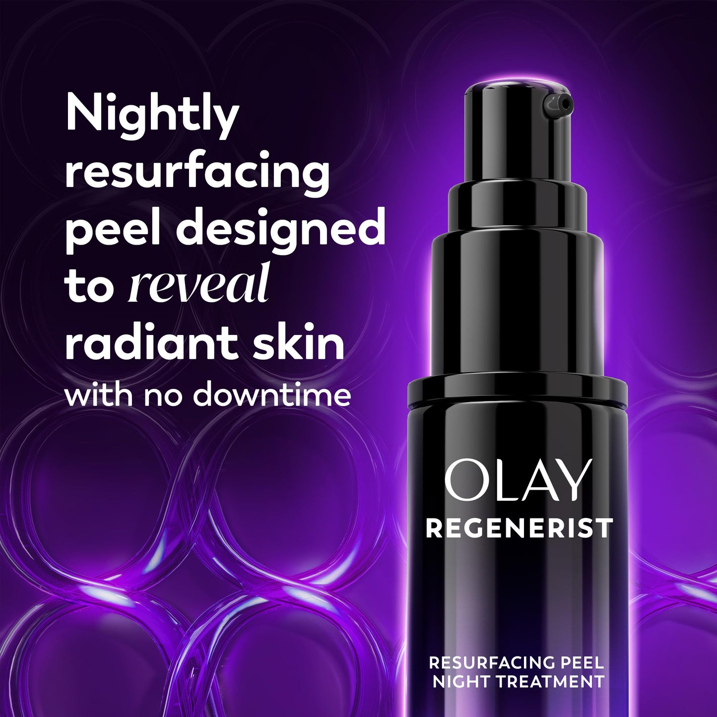 Olay Regenerist Chemical Peel for Face, Overnight Face Peel Mask, Anti-Aging Skin Care, Night Serum, For Fine Lines & Dark Spots, Fragrance-Free