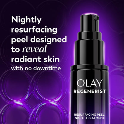 Olay Regenerist Chemical Peel for Face, Overnight Face Peel Mask, Anti-Aging Skin Care, Night Serum, For Fine Lines & Dark Spots, Fragrance-Free