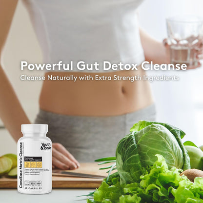 Youth & Tonic CandEase Cleanse Matrix – Overgrowth Support & Gut Health, Intestinal Flora Balance & Body Detox Complex with Oregano, Caprylic Acid