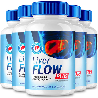 Liver Flow Plus Capsules, LiverFlow Pills Gut Health Formula Supplement - Maximum Strength, All Natural Pills Overall Health & Wellness, Liver FlowPlus Probiotics