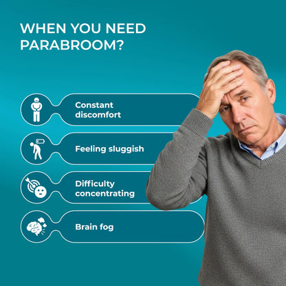 PUREHEALTH RESEARCH Parabroom - Gut Cleanse & Health Supplement - with Black Walnut, Sweet Wormwood Powder, Turmeric Extract, Olive Leaf, Garlic & Onion