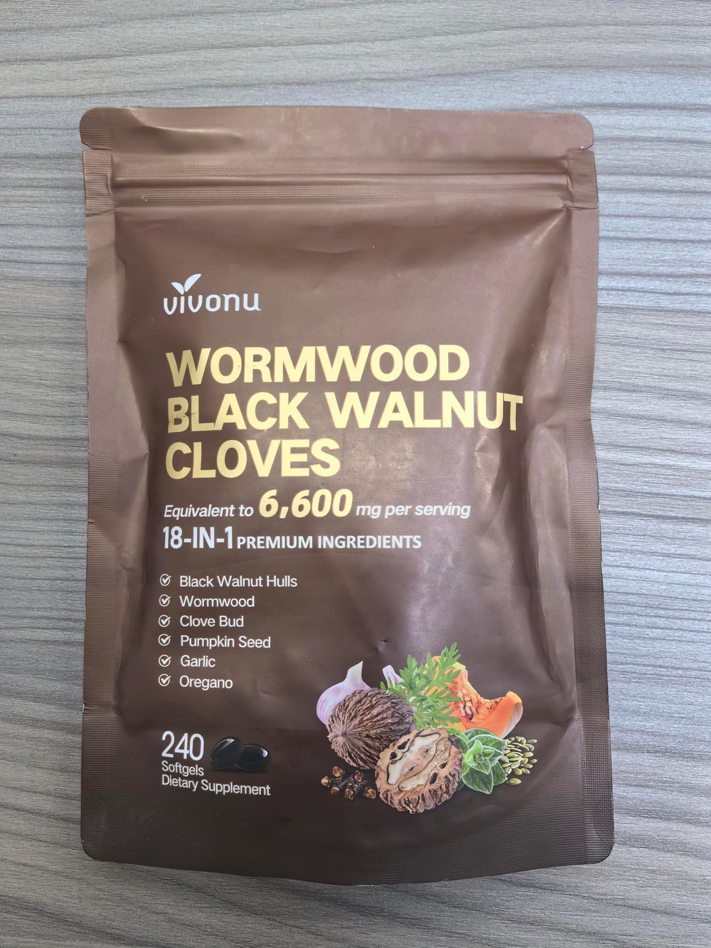 18-in-1 Black Walnut Wormwood Cleanse for Humans, 80 Day Supply, Serving, Rapid Gut Cleanse & Digestive Health with Clove, Garlic, Turmeric, Pumpkin Seed,