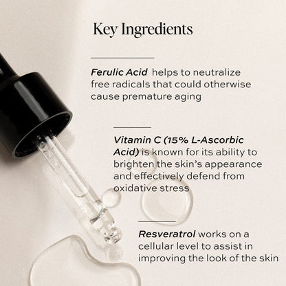 DIME Beauty Hyper Glow Vitamin C Face Serum for Dark Spots and Brightening with Ferulic Acid, Resveratrol and Hyaluronic Acid,