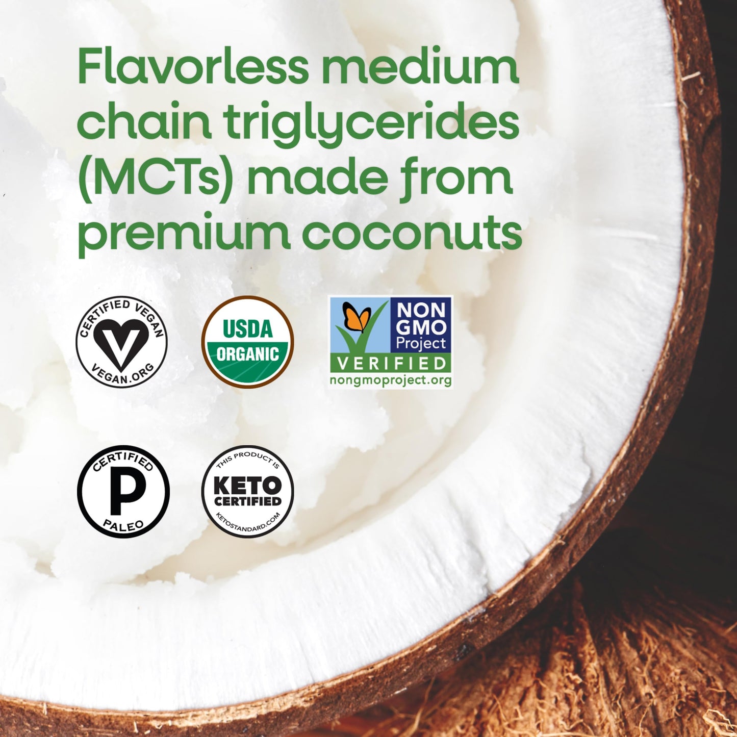 Nature's Way Organic MCT Oil, Brain and Body Fuel*, Liquid Coconut MCT Oil with C8 Caprylic & C10 Capric Acids, 14 g Medium Chain Triglycerides per Serving,