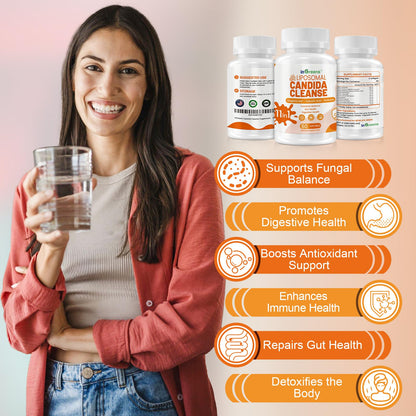 inGreens 11-in-1 Candida Support Supplement, Antifungal Overgrowth, Intestinal Detox & Gut Health for Women & Men, Balance Probiotic