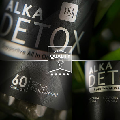 AlkaDetox Binder Tablet with Fiber chlorella/Chlorophyll, Liver & Gut Detox Cleanse, Colon and Toxin Flush. glycine and Dandelion