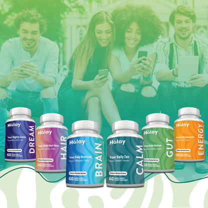 3-in-1 Gut Health Supplement - Debloat Pills - Gas and Bloating - Lactase, Protease, Amylase and Lipase Digestive Enzymes - Peppermint, Turmeric and Psyllium Husk Capsules