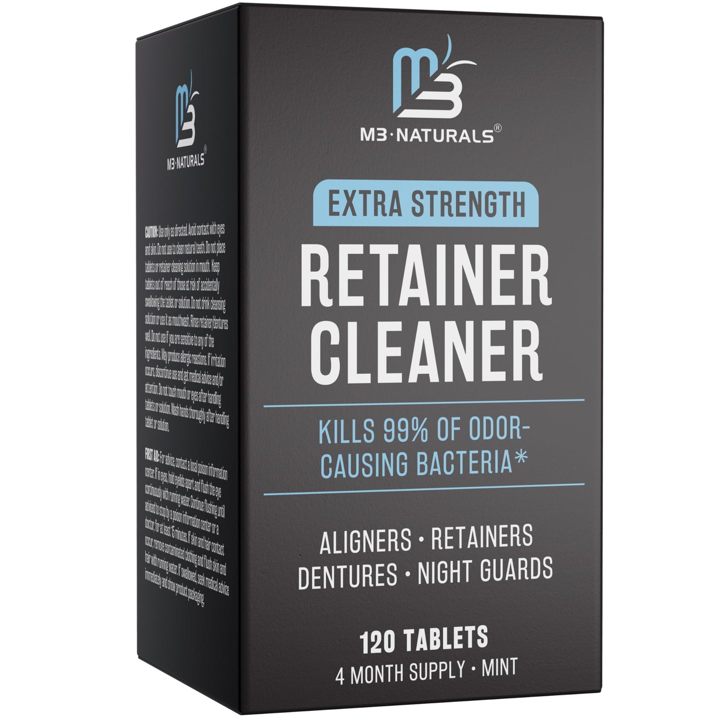Retainer Cleanser Tablets Invisalign Cleaner, Removes Odors Discoloration Stains and Plaque 4 Month Supply Denture Cleansers Retainers