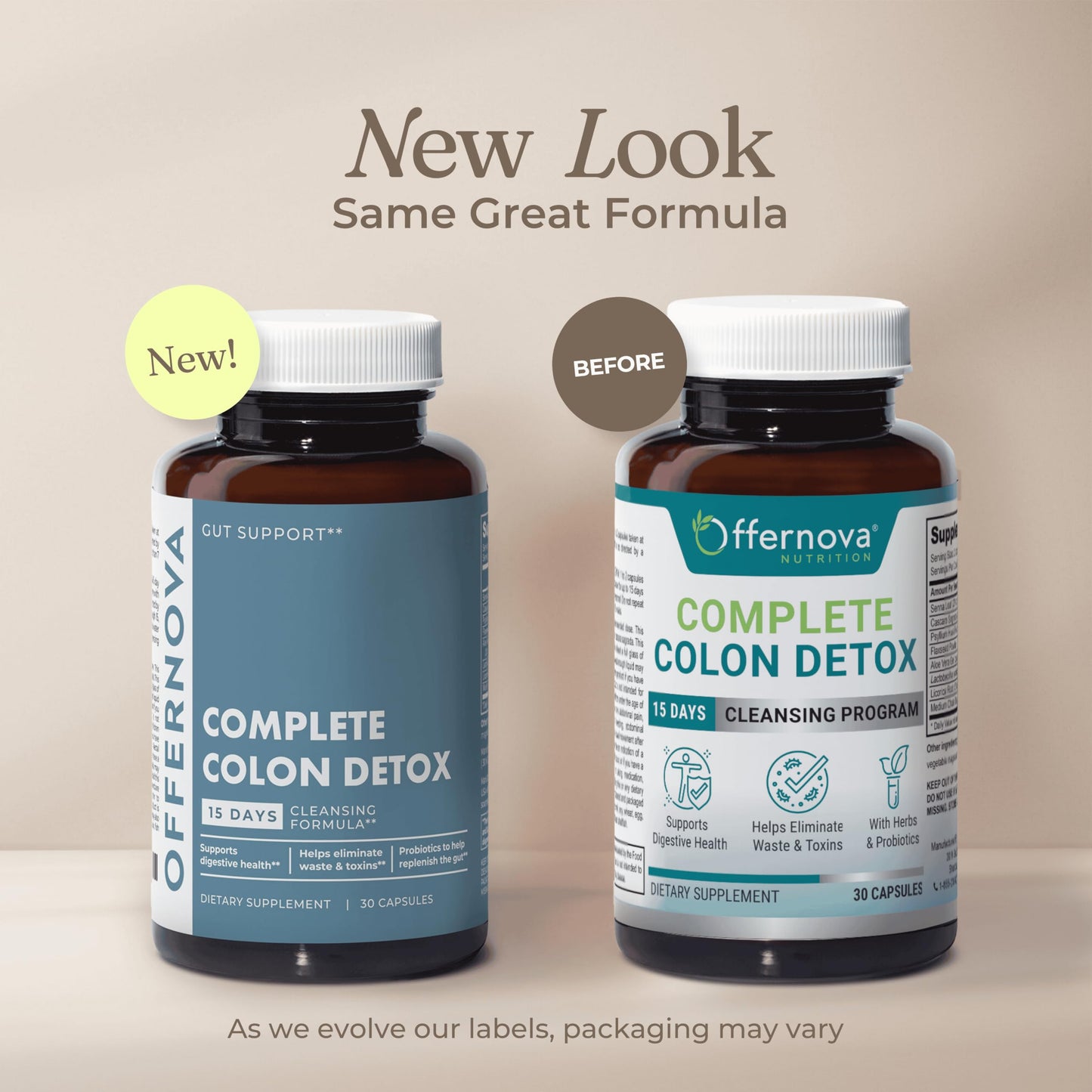 Offernova Complete Colon Detox 15 Days 30 Capsules, All Natural Colon Cleanser for Bloating and Constipation Relief