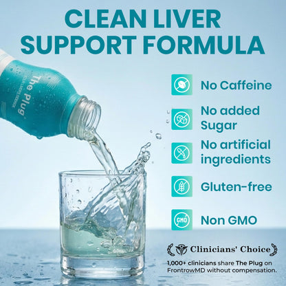 The Plug Liver Cleanse & Detox Drink | Organic Herbal Liquid Supplement with Electrolytes, Superfruits & Plant-Based Nutrients