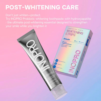InoPro Teeth Whitening Strips 14 Treatments Kit - Enamel Safe Teeth Whitener, Peroxide-Free, Green White Strips