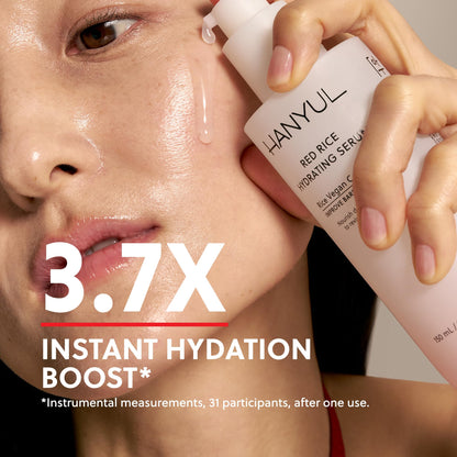 HANYUL Red Rice Hydrating Serum with Vegan Ceramide | Korean Skincare for Deep Hydration, Radiant Skin Glow, Firming & Barrier