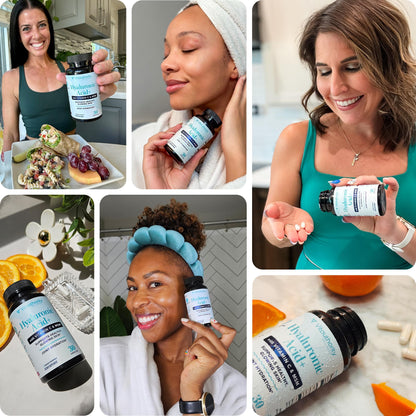 Hyaluronic Acid Capsules with MSM & Vitamin C | 120mg Sodium Hyaluronate | Skin Hydration, Elasticity & Collagen Support | Vegan, Non-GMO