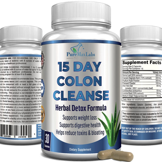 YUMMYVITE 15 Day Colon Cleanse and Detox, Herbal Detox Formula, Supports