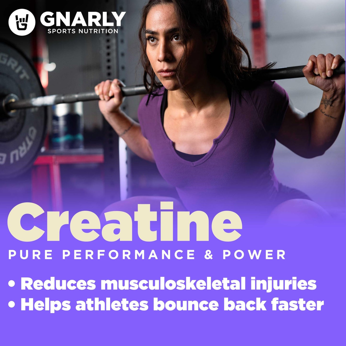 Gnarly Nutrition Creatine Powder – Creapure, Vegan Creatine Supplement – NSF Sport Certified, Optimized Recovery – Sports Nutrition