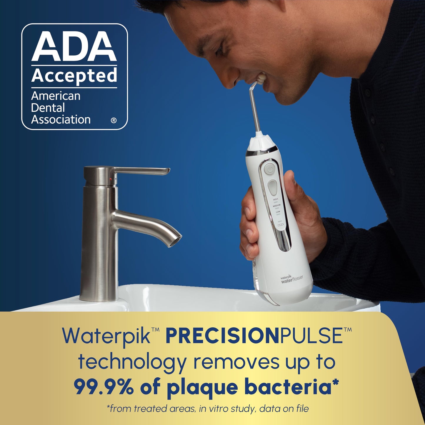 Waterpik Cordless Advanced 2.0 Water Flosser For Teeth, Gums, Braces, Dental Care With Travel Bag and 4 Tips, ADA Accepted, Rechargeable, Portable, and Waterproof,