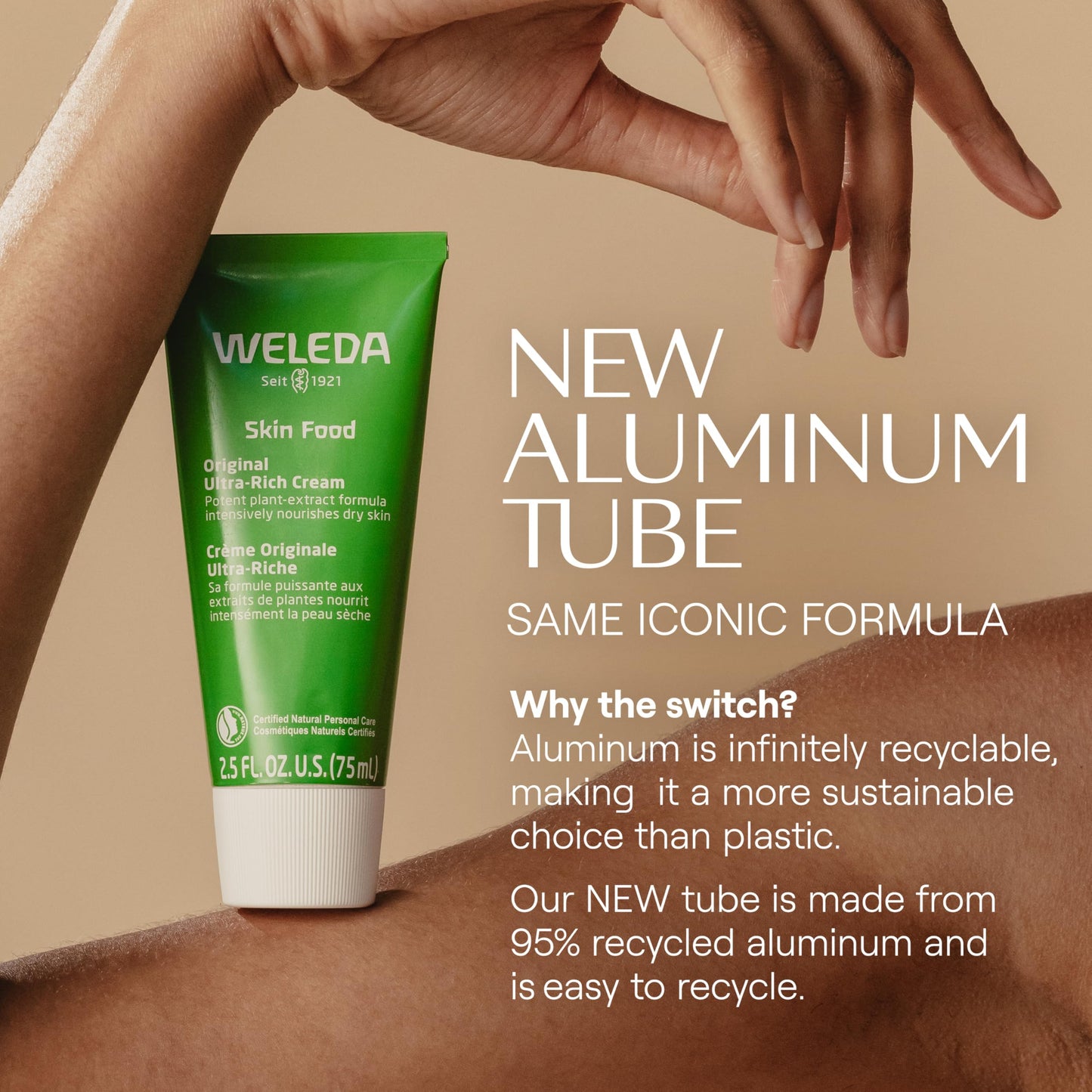 Weleda Skin Food Original Ultra-Rich Body Cream 2.5 Fluid Ounce, Plant Rich Hydrating Moisturizer with Pansy