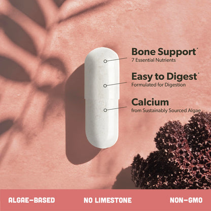 sapling Calcium Supplement - Whole Food with Vitamin K2 & D3, Magnesium, Zinc, Boron, Mineral Complex. Sourced Sustainably from Red Algae. for Bone Strength