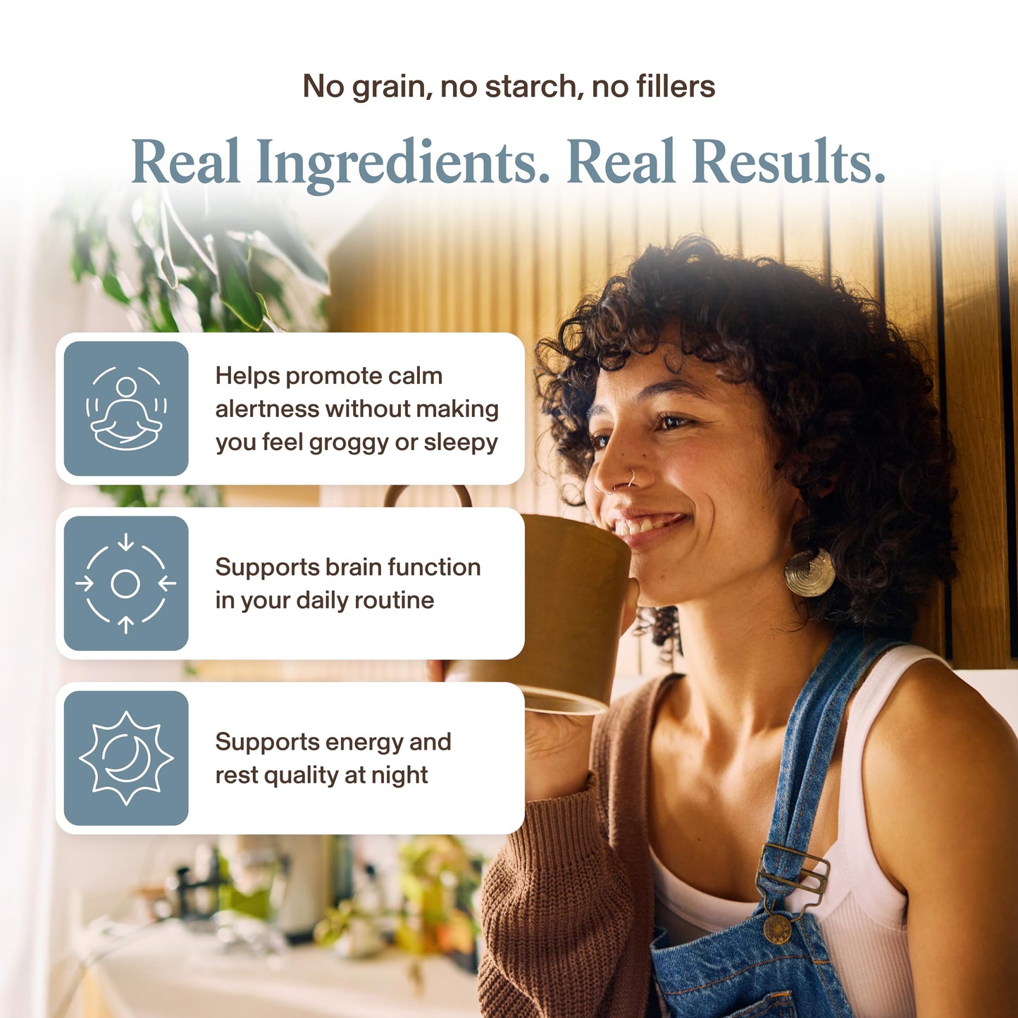 Real Mushrooms Calm Lions Mane Capsules (90 Count) – 400mg Organic Lions Mane Fruiting Body Extracts, 200mg Organic Reishi, 200mg AlphaWave L-Theanine for Calm Clarity & Relaxed Alertness, 90ct