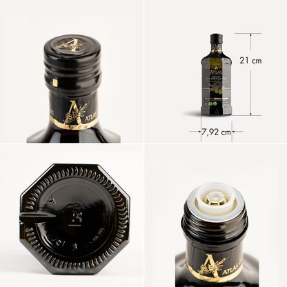 Atlas Organic Cold Pressed Moroccan Extra Virgin Olive Oil, Polyphenol Rich | EVOO From Morocco, Newly Harvested Unprocessed from One Single Family Farm