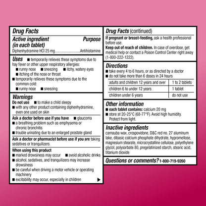 Amazon Basic Care Allergy Relief Diphenhydramine HCl 25 mg, Antihistamine Tablets for Symptoms Due to Hay Fever and Upper Respiratory Allergies, Mini-Tabs, 100 Count Amazon Basic Care buy supplements Au