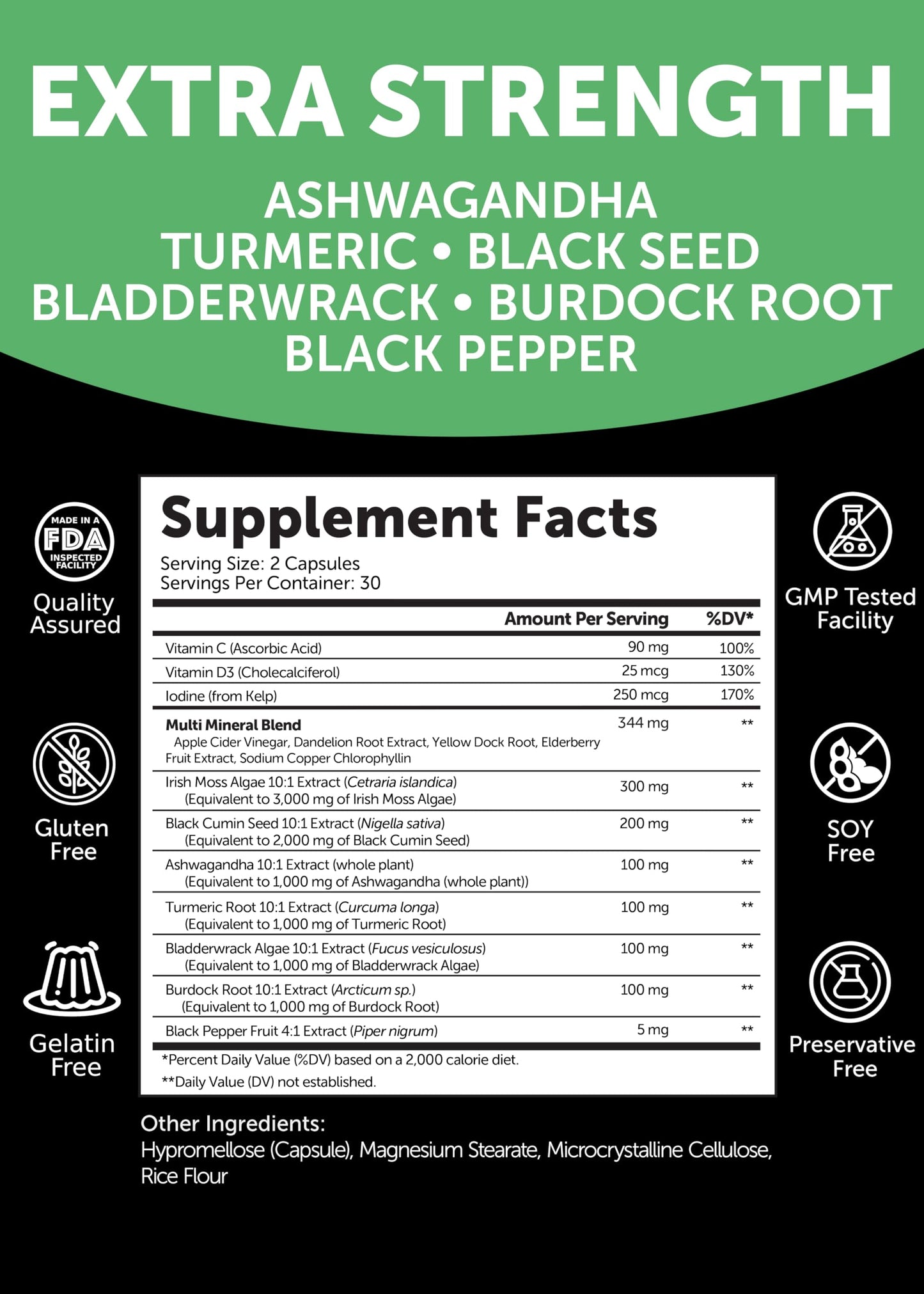 Lunakai USA Made Superfood Fruits & Veggies Supplement & Irish Sea Moss Bundle with 4 Blends, Black Seed Oil & Ashwagandha for Immune & Wellness Support Lunakai buy supplements Au