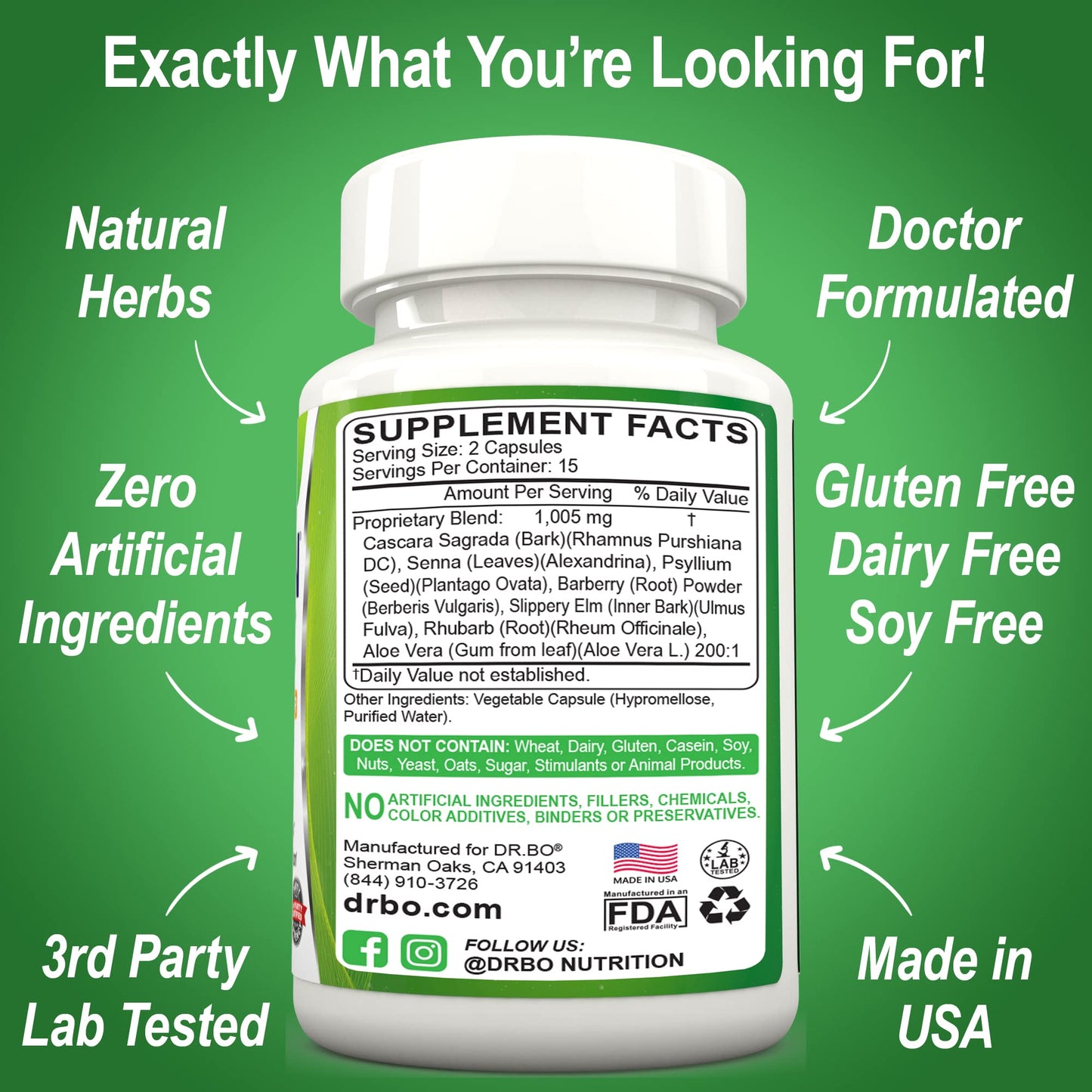 Colon Cleanse Detox Formula - Natural Bowel Cleanser Pills for Intestinal Bloating & Fast Digestive Cleansing - Daily Constipation Relief Supplement Gut, Belly,