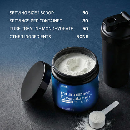 Cleanform Purest Creatine Monohydrate Powder - Ultra-Pure Micronized Supplement for Explosive Strength, Lean Muscle Growth
