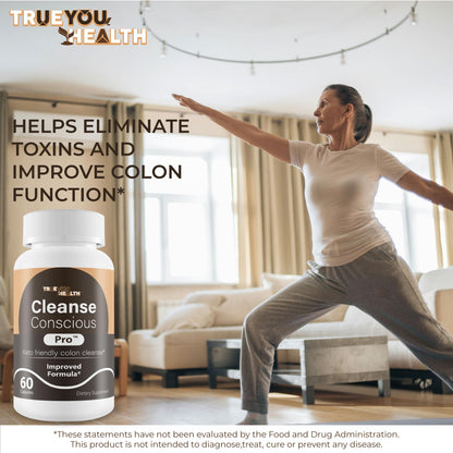Cleanse Conscious Pro - Improved Formula - Our Best Keto Friendly Colon Cleanse Capsules - Keto Colon Detox Pills for Women & Men
