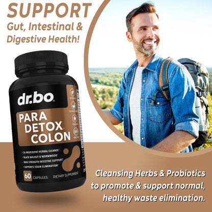 Colon Cleanse Pills Body Detox - Intestinal Guard Cleanser for Stomach - Natural Weight Flush Cleaner Supplement Complex, Women Men Kids, Herbal Wormwood