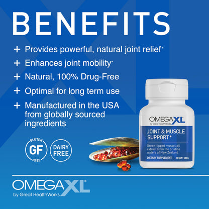 OmegaXL Powerful Joint and Muscle Support Supplement 60 Count (2 Pack) & Probiotic XL - PreforPro, DE111, Shelf Stable - Promote Healthy Gut Flora Growth (30 Veggie caps) OmegaXLBuy Supplements Australia